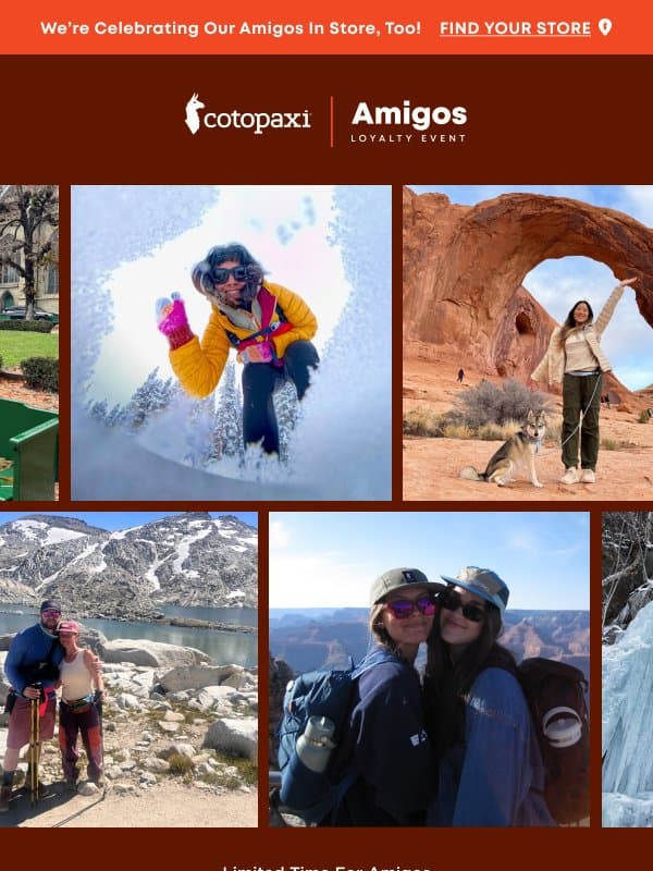 20% Off Your Entire Purchase email from Cotopaxi