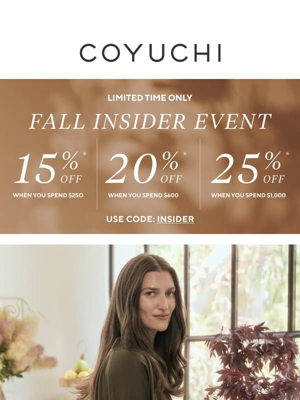 We're Raising the Standards of Luxury email from Coyuchi