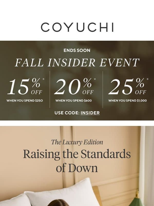 Like Sleeping on a Cloud, Only Better email from Coyuchi