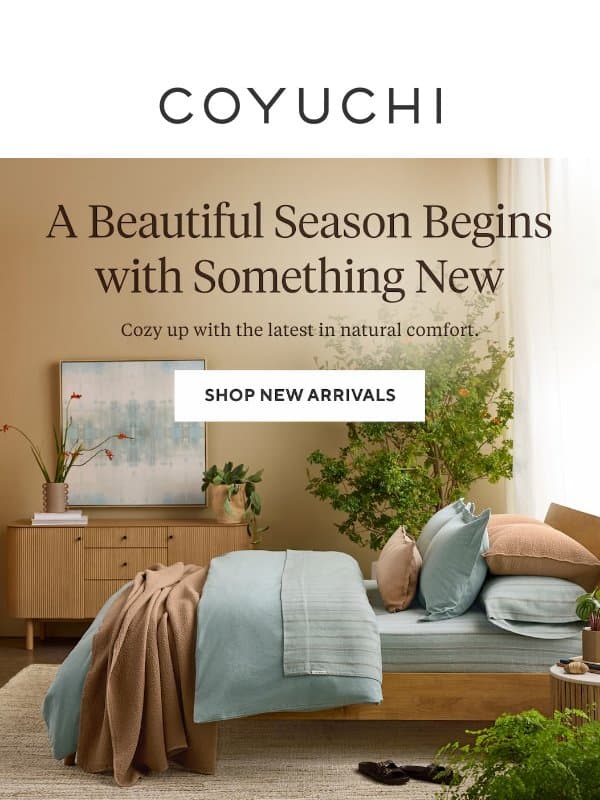 What's New? The Bed Layers You Need for Fall email from Coyuchi