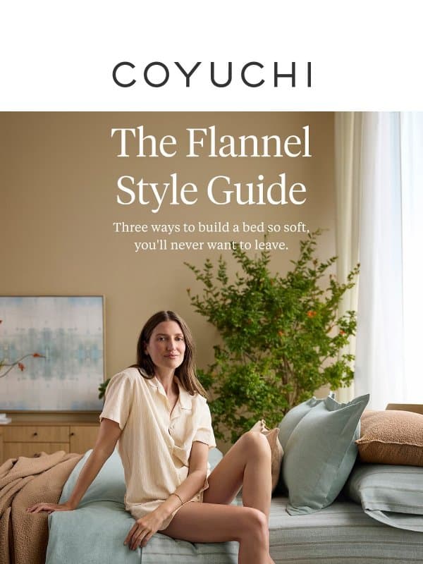 The Secret to Your Softest Fall Bed email from Coyuchi