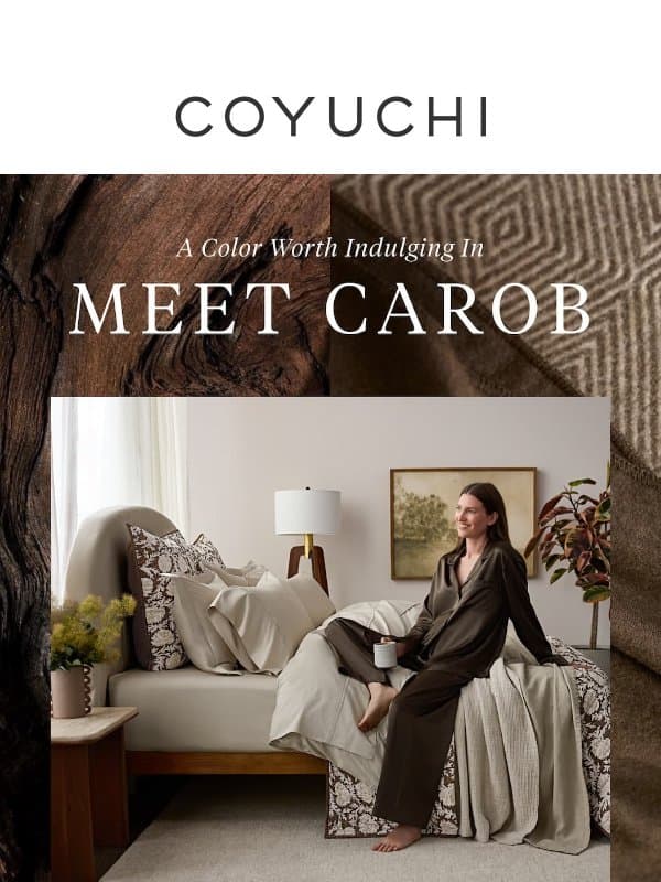 The Color Your Bed is Craving email from Coyuchi