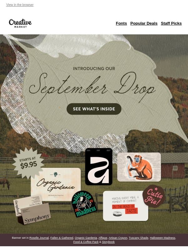 🍂 Unlock the September Drop: Join membership to download this month’s picks email from Creative Market