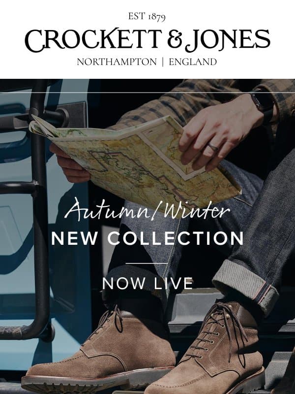 AW26 New Collection, Now Live email from Crockett & Jones