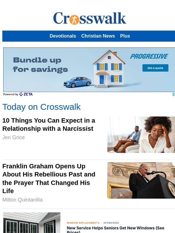 10 Things You Can Expect in a Relationship with a Narcissist email from Crosswalk.com