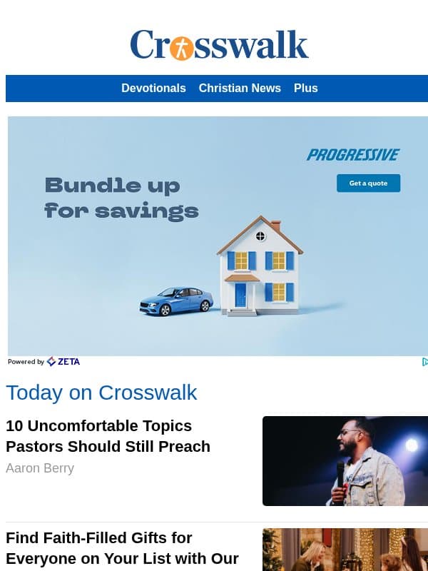 10 Uncomfortable Topics Pastors Should Still Preach email from Crosswalk.com