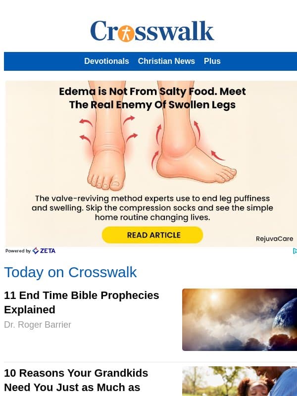 11 End Time Bible Prophecies Explained email from Crosswalk.com