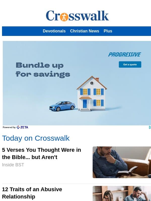 5 Verses You Thought Were in the Bible... but Aren't email from Crosswalk.com