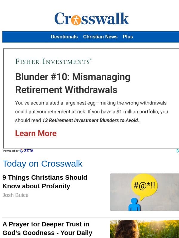 9 Things Christians Should Know about Profanity email from Crosswalk.com