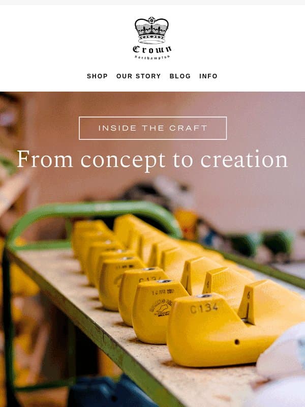 Inside the Craft: From Concept to Creation email from Crown Northampton