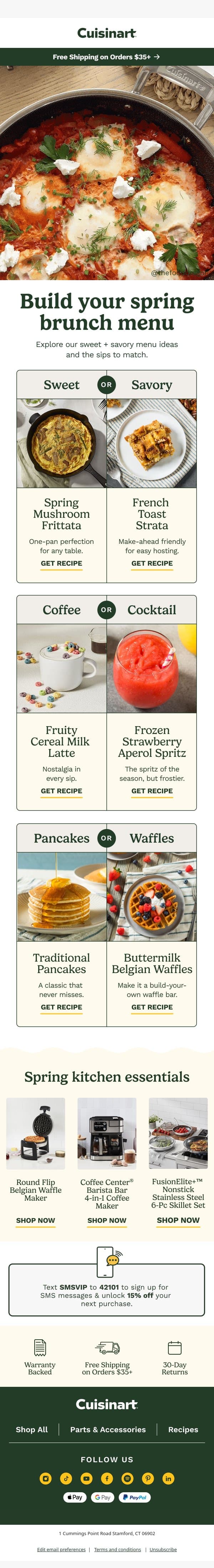 Spring Has Officially Arrived 🌷 email from Cuisinart screenshot