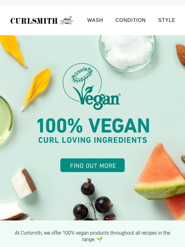 100% Vegan, Curl Loving Ingredients 🌱 email from Curlsmith