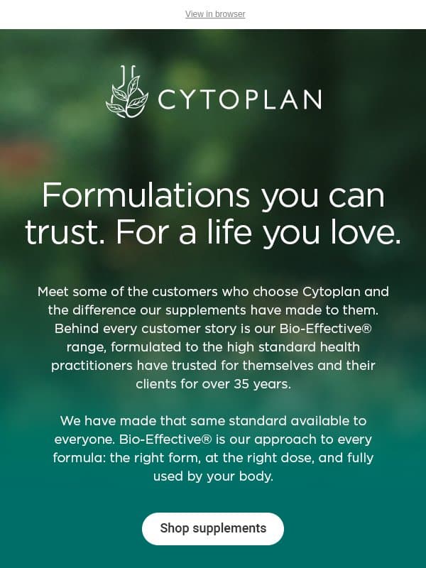 Why our customers choose Cytoplan email from Cytoplan