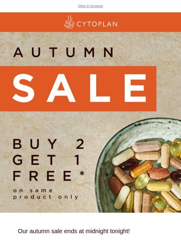 Hi, this is your last chance to save! email from Cytoplan