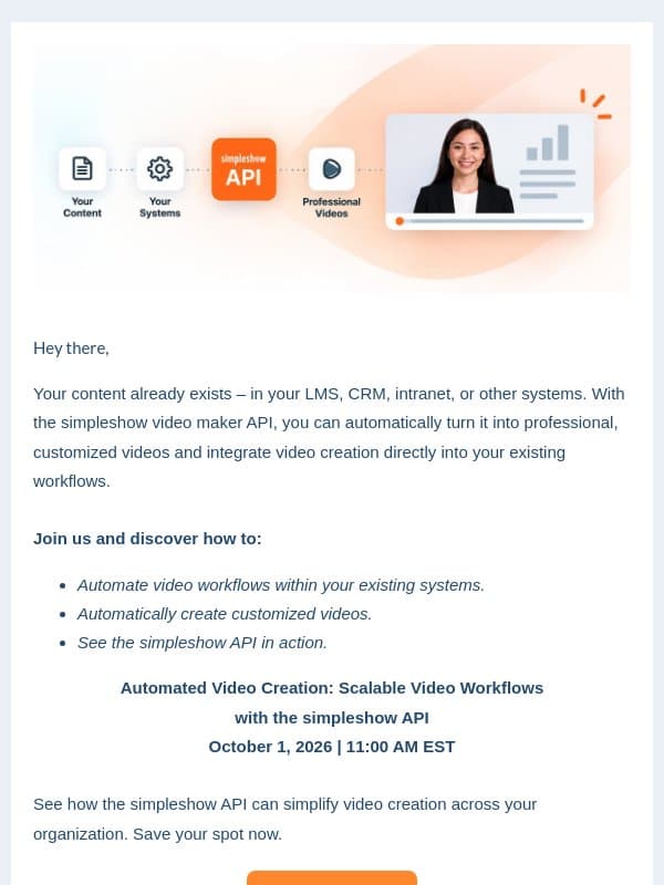 What if your systems could create videos for you? email from D-ID