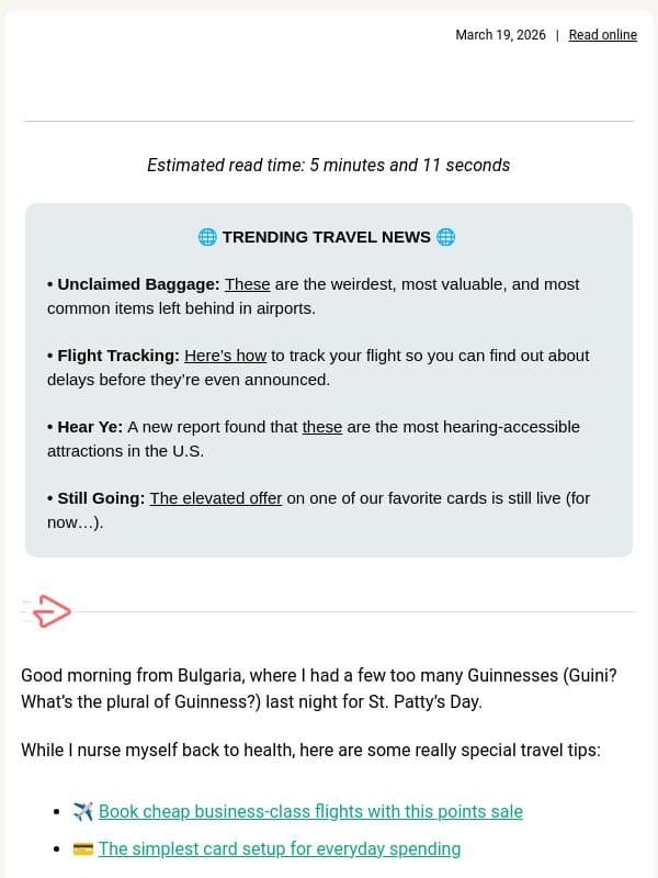 🤯 Business class to Europe for $653 email from Daily Drop