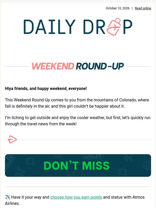๐ณ Cards for saving abroad and at home email from Daily Drop
