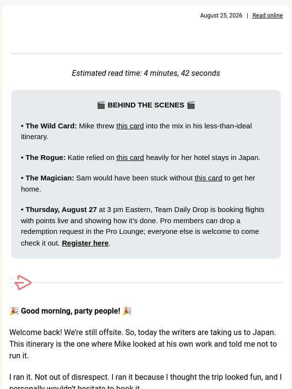 ๐ก One of my writers told me not to publish their trip email from Daily Drop