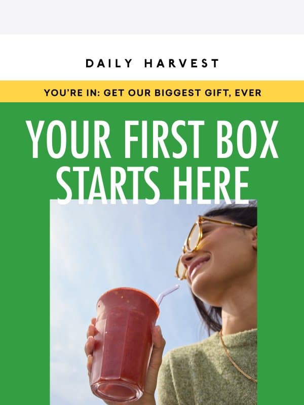 How does a free Beast Blender ($219 value) sound? email from Daily Harvest