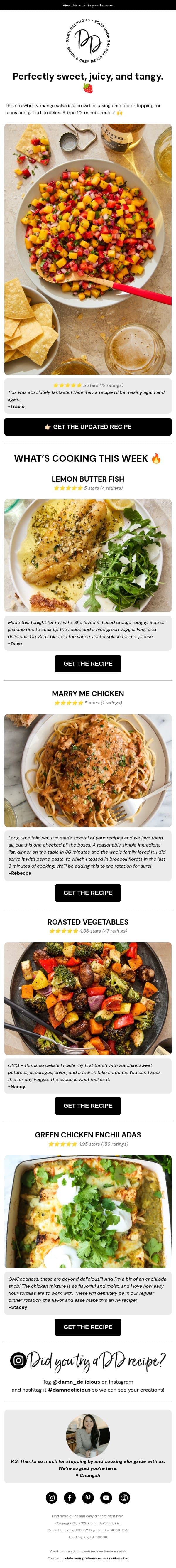 Strawberry Mango Salsa π email from Damn Delicious screenshot