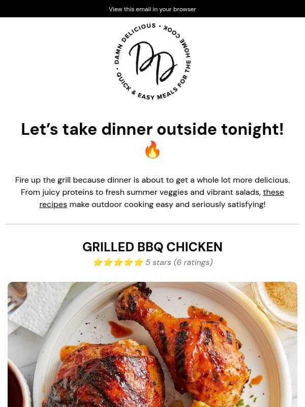 Summer Grilling Has Never Tasted Better π₯ email from Damn Delicious