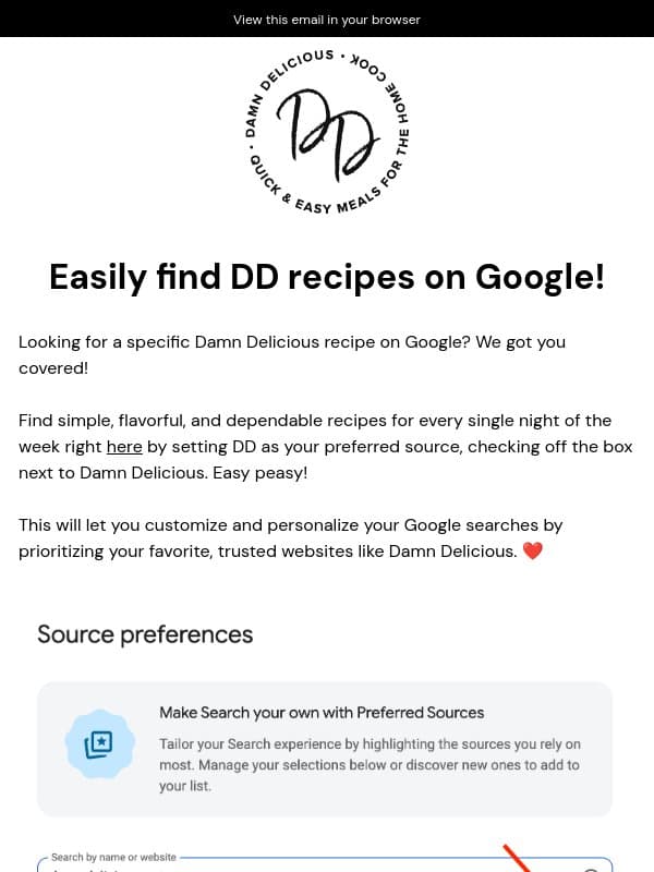 How to Find Damn Delicious Recipes π₯οΈ email from Damn Delicious