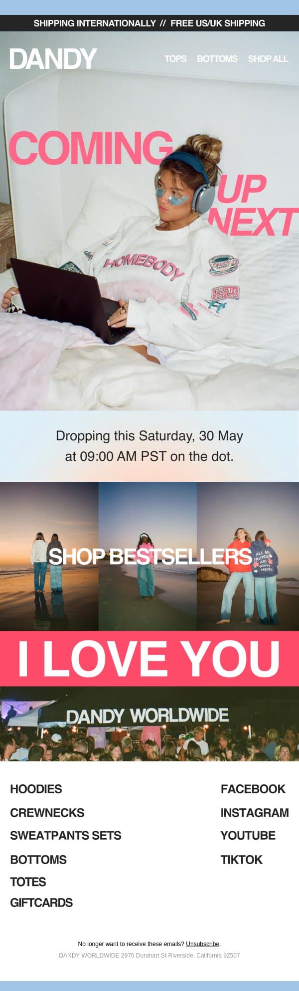 The wait is ending email from Dandy Worldwide screenshot