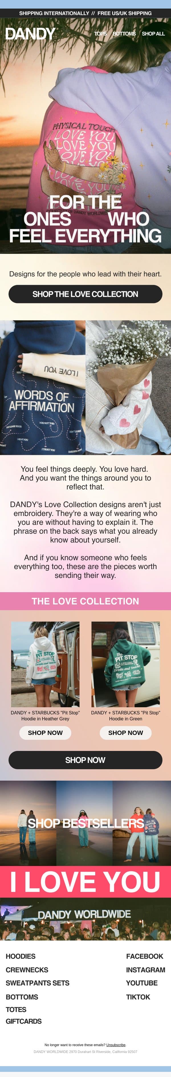 For the ones who feel everything email from Dandy Worldwide screenshot
