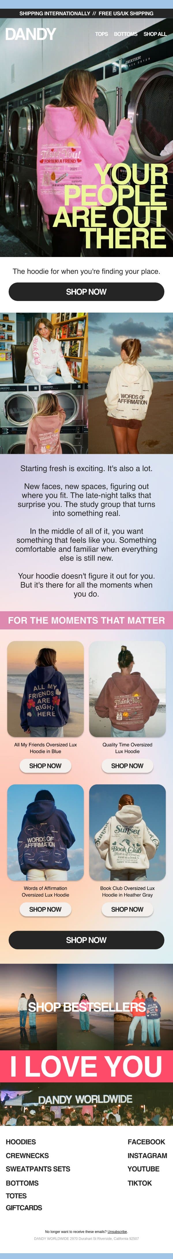 For when you're finding your people email from Dandy Worldwide screenshot