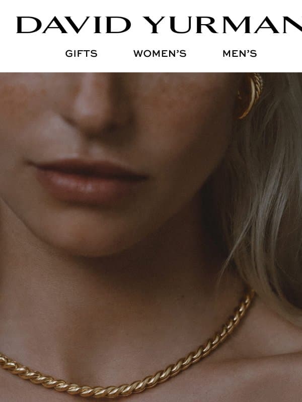 New Sculpted Cable Arrivals email from David Yurman