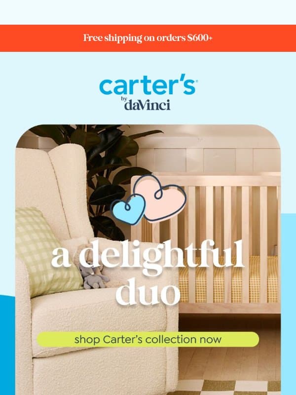 We’ve Partnered with America’s Favorite Baby Brand email from DaVinci Baby