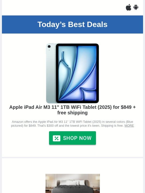 Best Buy Memorial Day Weekend Deals up to 80% off / eBay up to 70% off / Refurb Apple Watch from $99 email from DealNews
