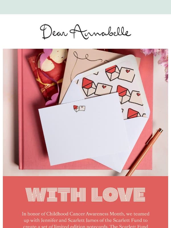 Introducing: With Love Notecards email from Dear Annabelle