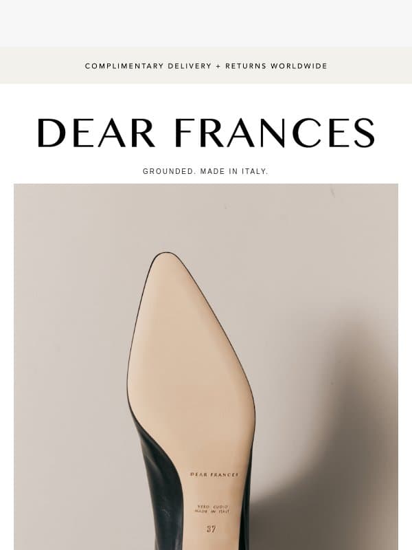 Dear Frances Values email from Dear Frances