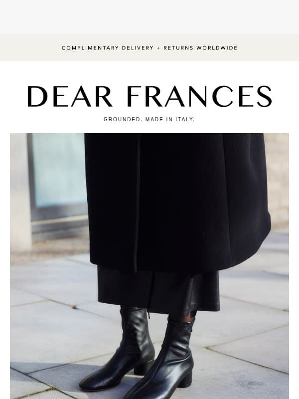 Ease of Wear email from Dear Frances