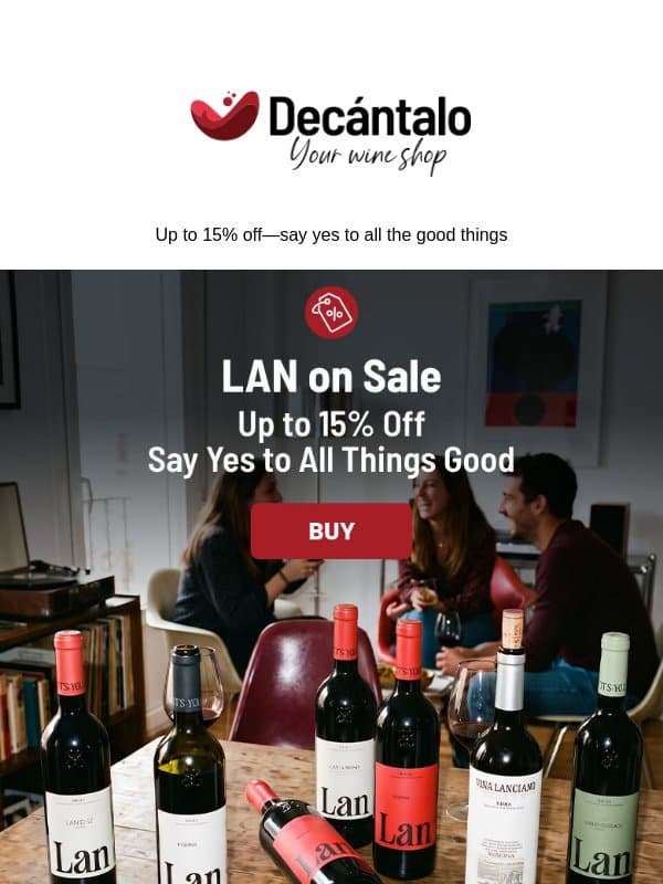 LAN on sale! email from Decántalo