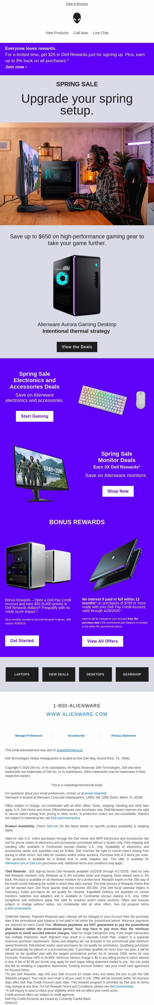 All new gear is here | Seasonal Sale email from Dell Technologies screenshot