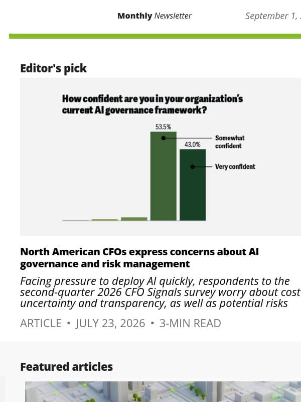 Monthly Newsletter | AI governance concerns email from Deloitte