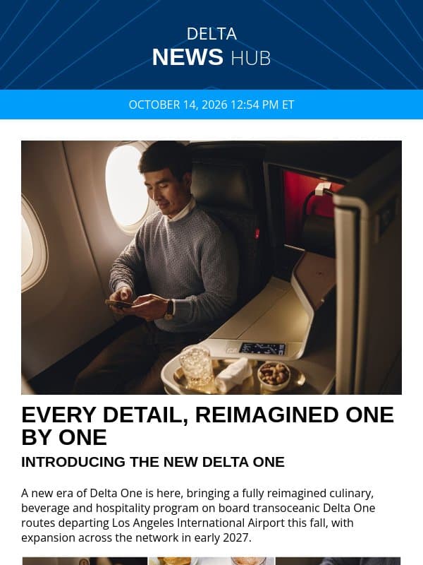A peek behind the curtain of the new Delta One email from Delta Air Lines