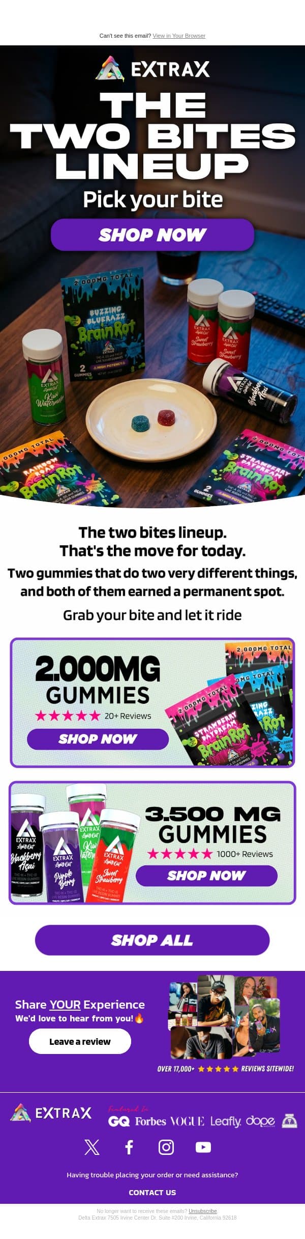 This is a two bite situation email from Delta Extrax screenshot