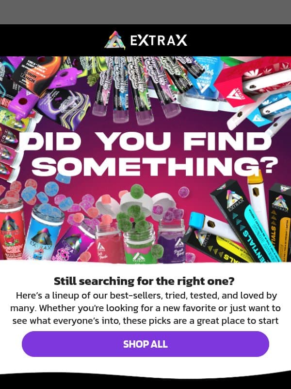 Did you find something? email from Delta Extrax