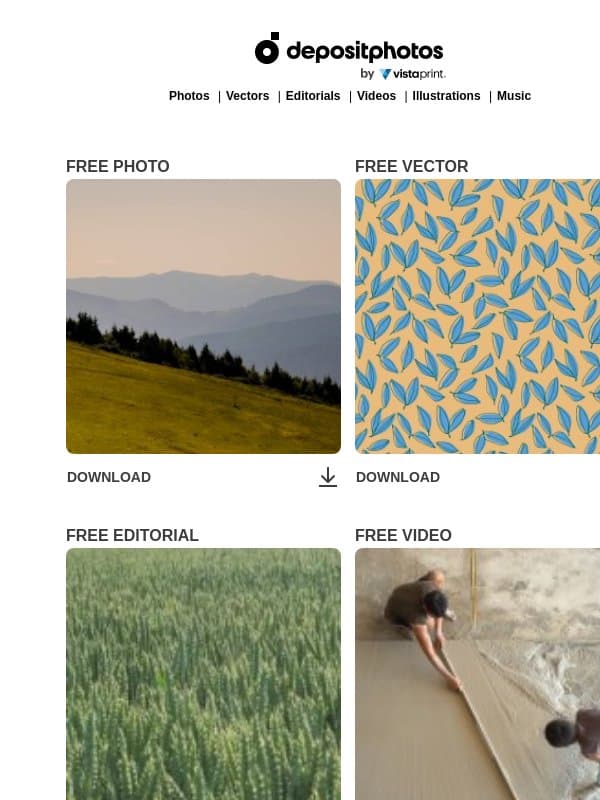 🆓 Free files update! See Week — 42 email from Depositphotos