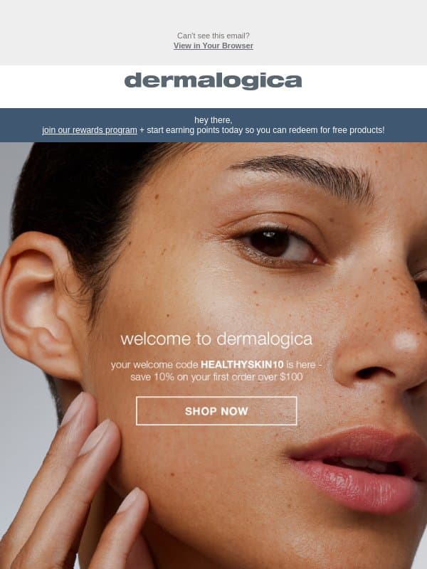 Welcome to Dermalogica! email from Dermalogica Australia