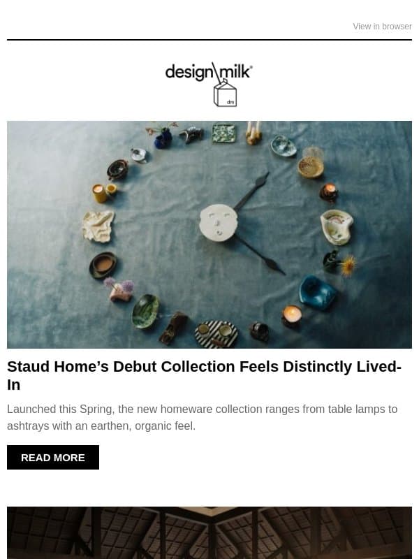 Daily Digest: Staud Home’s Debut Collection Feels Distinctly Lived-In email from Design Milk Shop