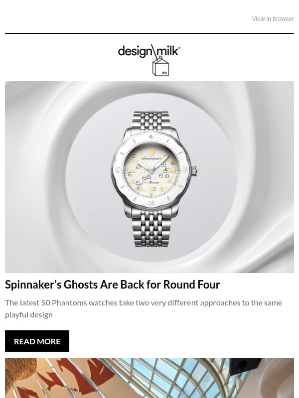 Daily Digest: Spinnaker’s Cult-Favorite Ghost Watches Are Back email from Design Milk Shop