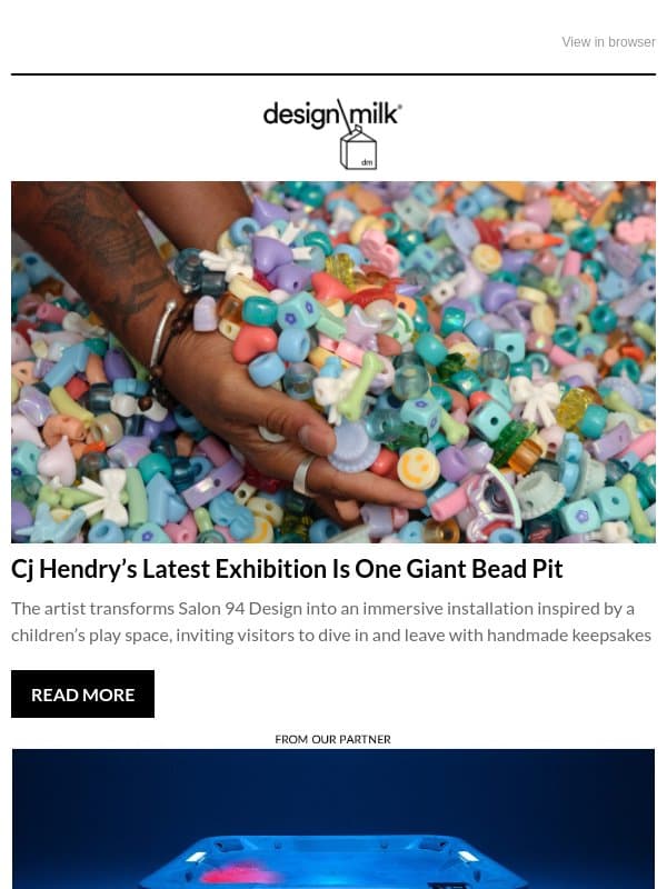 Weekly Digest: A Million-Bead Installation in NYC email from Design Milk