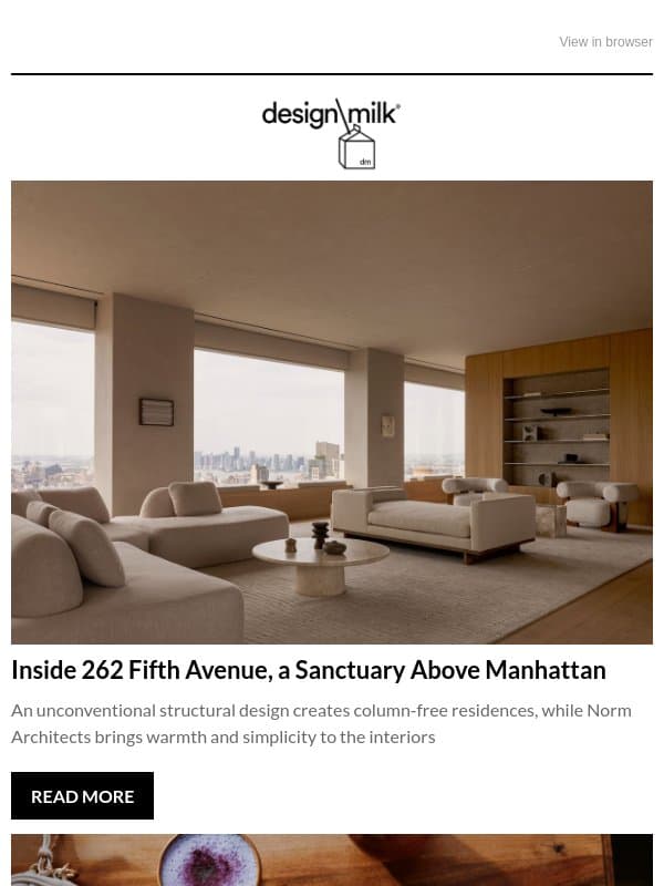 Daily Digest: Go Inside 262 Fifth Avenue Residences email from Design Milk