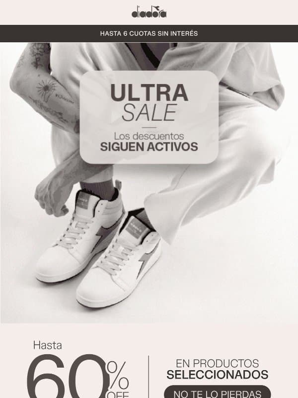 Ultra Sale! Hasta 60% en Running email from Diadora Argentina