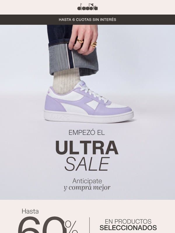 ULTRA SALE: Hasta 60% OFF email from Diadora Argentina