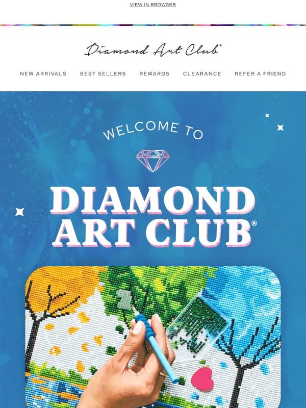 Welcome to Diamond Art Club! | We're so glad you're here! email from Diamond Art Club UK